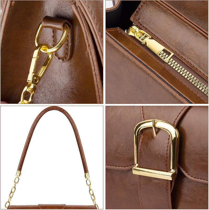 Gosect Shoulder Bag for Women, Cute Soft PU Leather Small Crossbody Purses Handbags, Trendy Underarm Bag Tote Purses for Women - Image 5